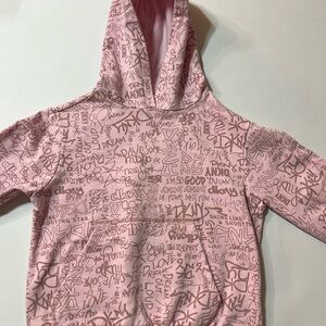 DKNY Pink Graphic Kids Hoodie
